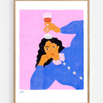 Girl in blue Art Print | Julieta Fama x decollective