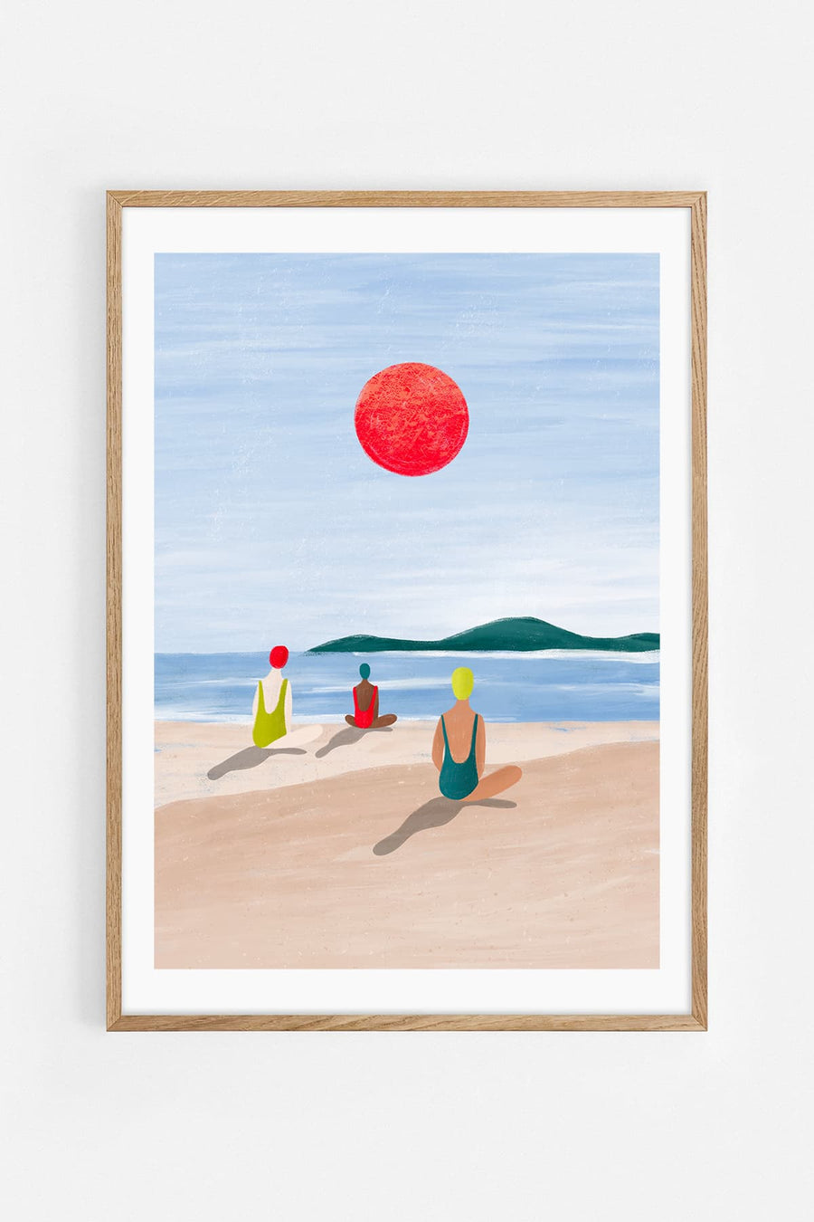 Girls at the Beach — Illustration art print by Bea Müller | Buy wall art online | Decollective