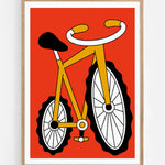 Gravel Bike Art Print | Egg Doodle x decollective