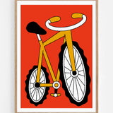 Gravel Bike Art Print | Egg Doodle x decollective