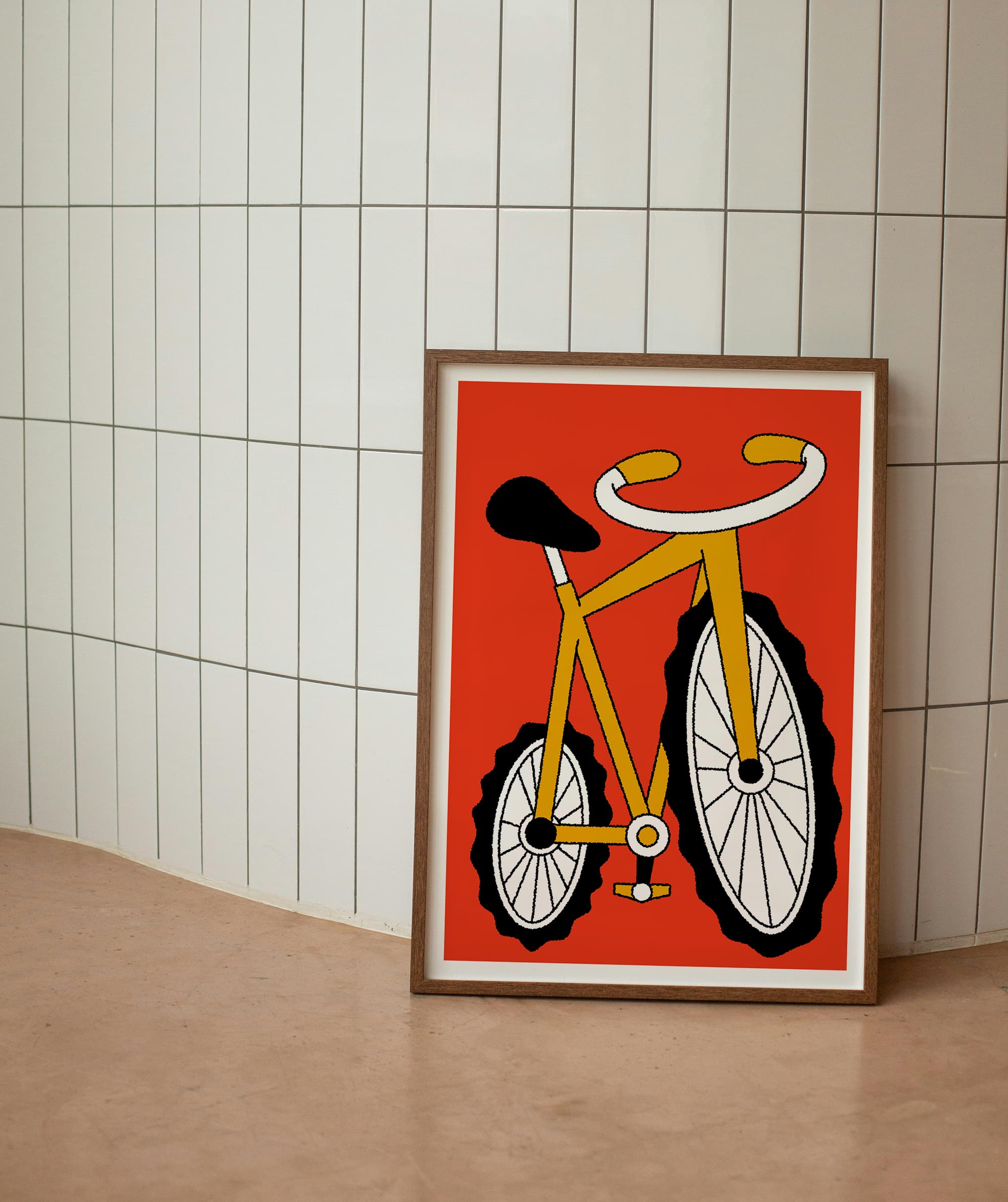 Gravel Bike Art Print | Egg Doodle x decollective