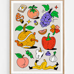 Harvest Feast Art Print | Egg Doodle x decollective