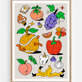 Harvest Feast Art Print | Egg Doodle x decollective