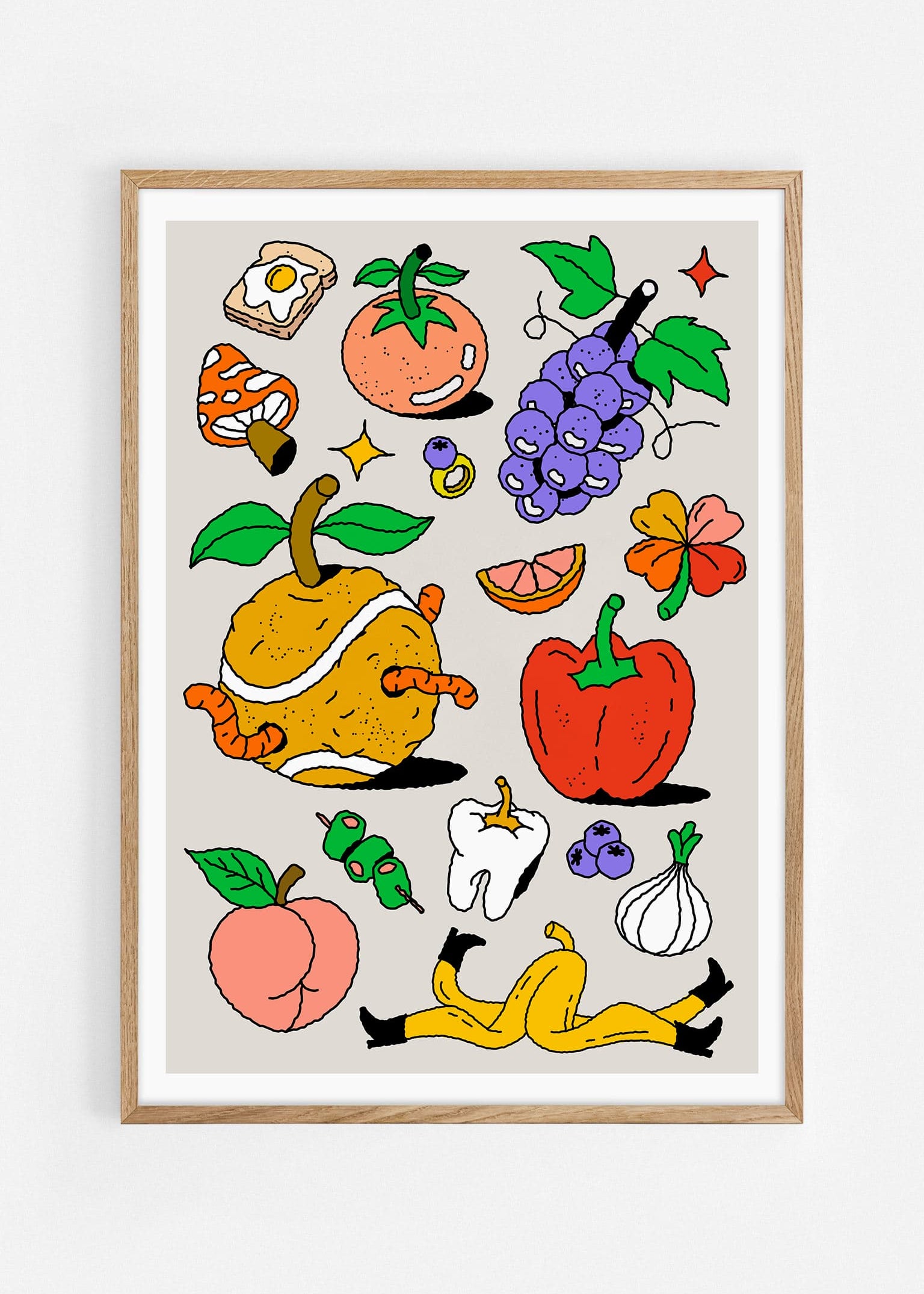 Harvest Feast Art Print | Egg Doodle x decollective