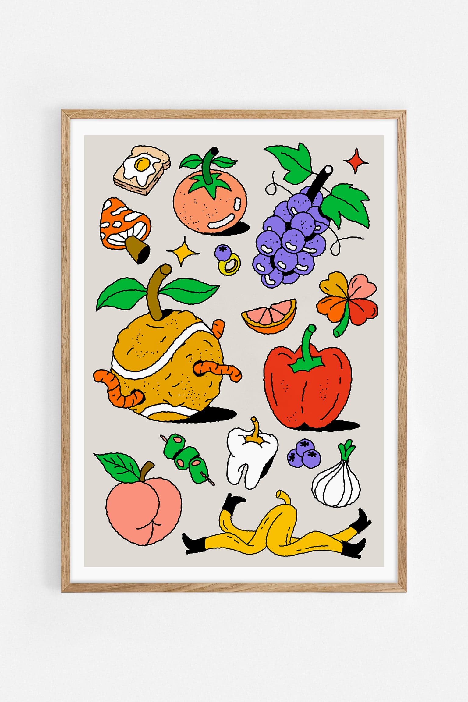 Harvest Feast Art Print | Egg Doodle x decollective