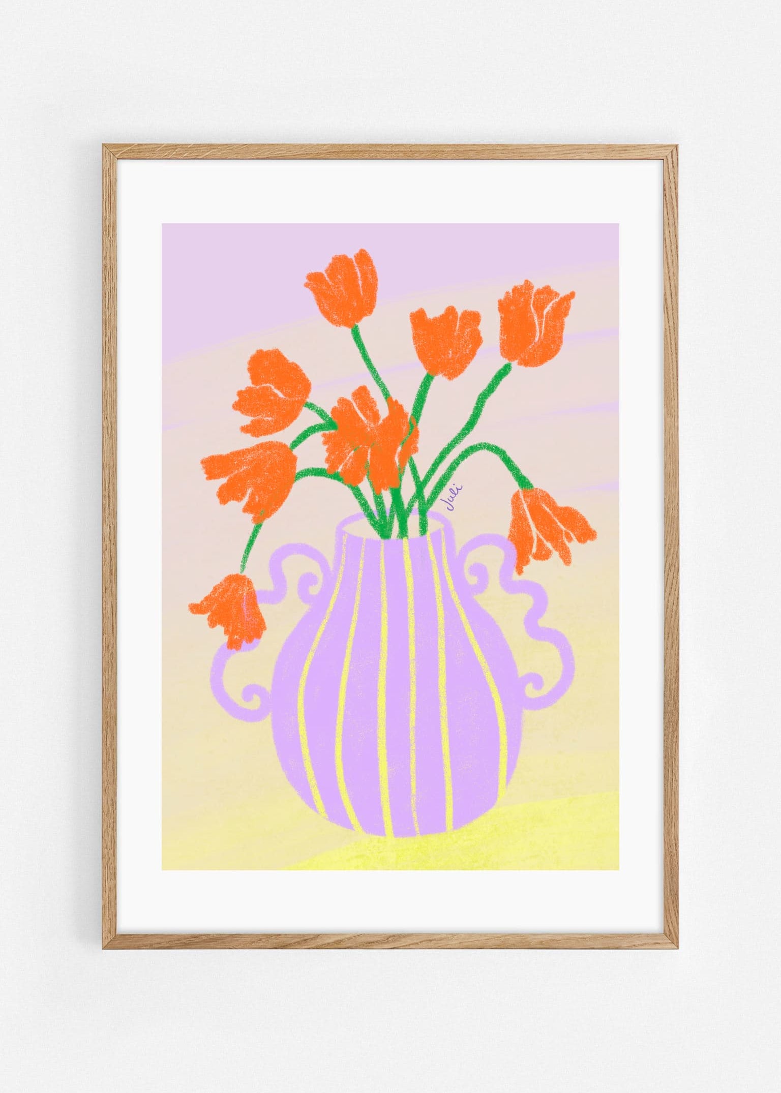 I can buy myself (orange) flowers Art Print | Julieta Fama x decollective