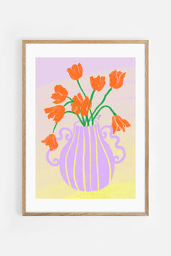 I can buy myself (orange) flowers Art Print | Julieta Fama x decollective