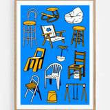 Just Chairs Art Print | Egg Doodle x decollective