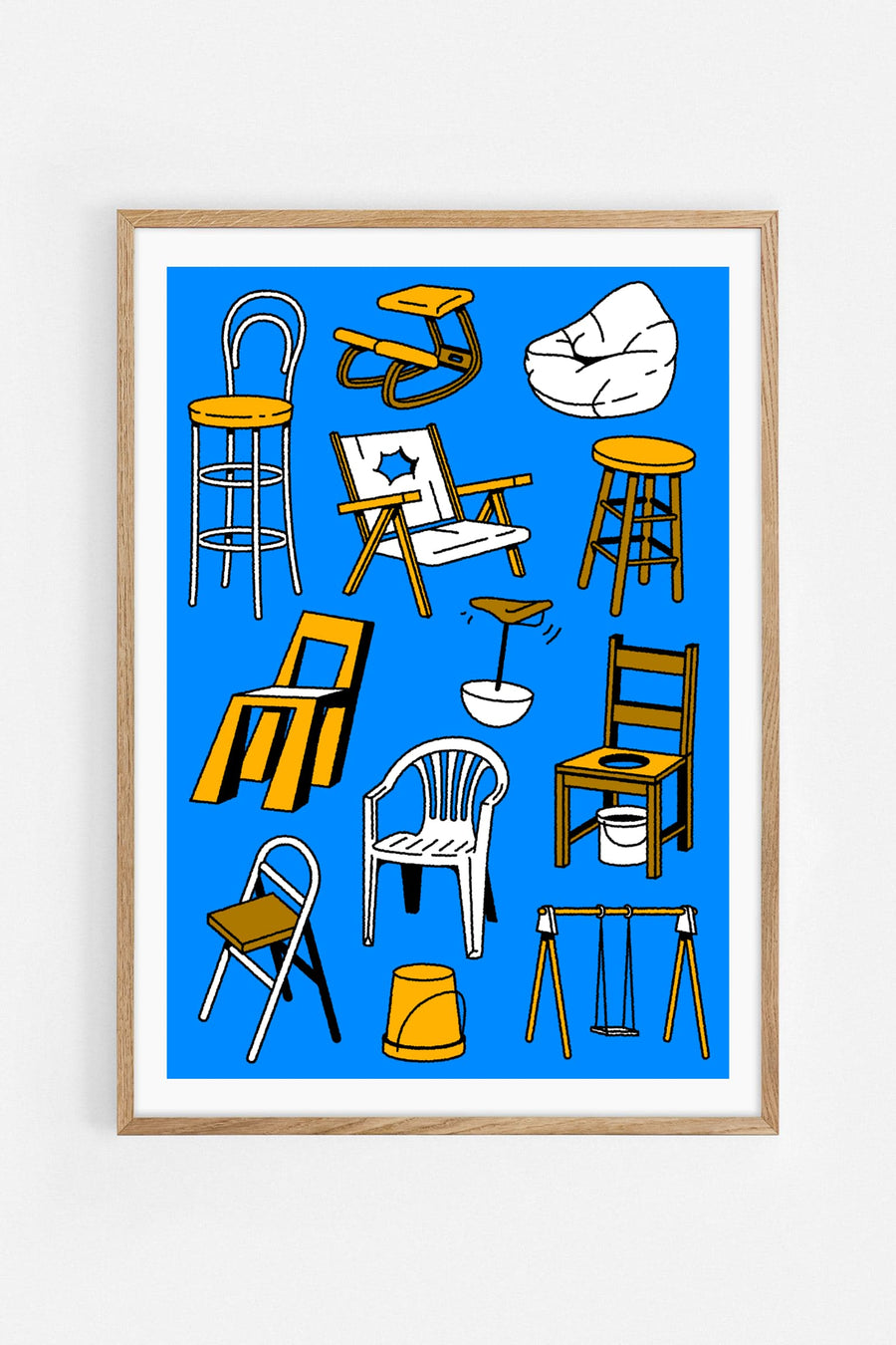 Just Chairs — Illustration art print by Egg Doodle | Buy wall art online | Decollective