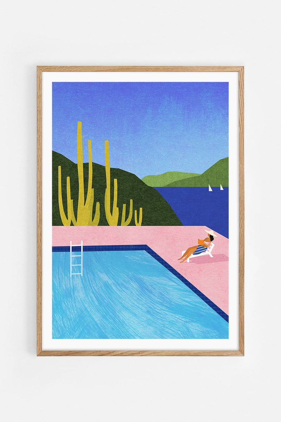 La piscina — Illustration art print by Henry Rivers | Buy wall art online | Decollective