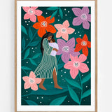 Mum and Baby in Floral Garden I