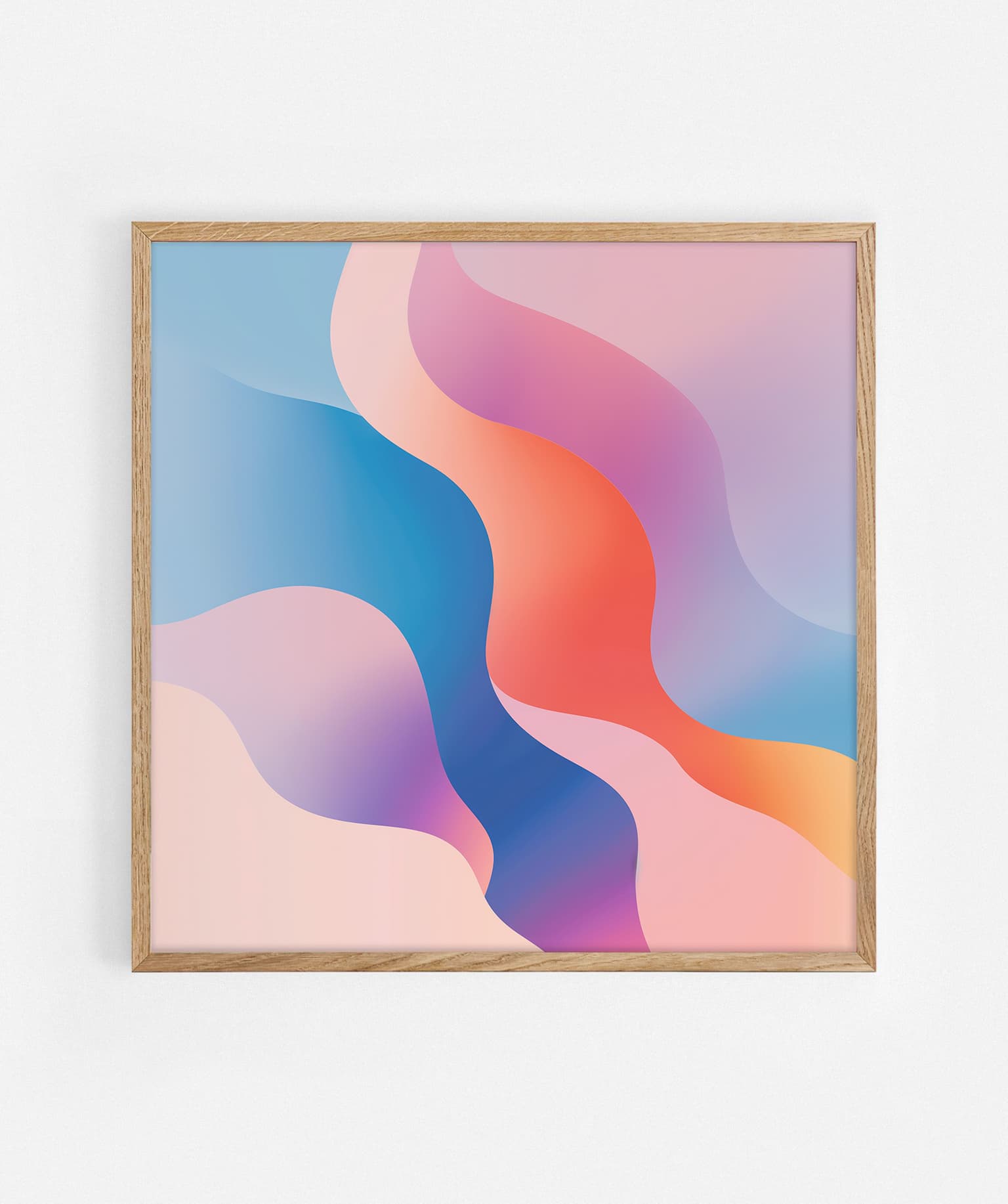 Pastel waves I Art Print | Nuria Crosas x decollective