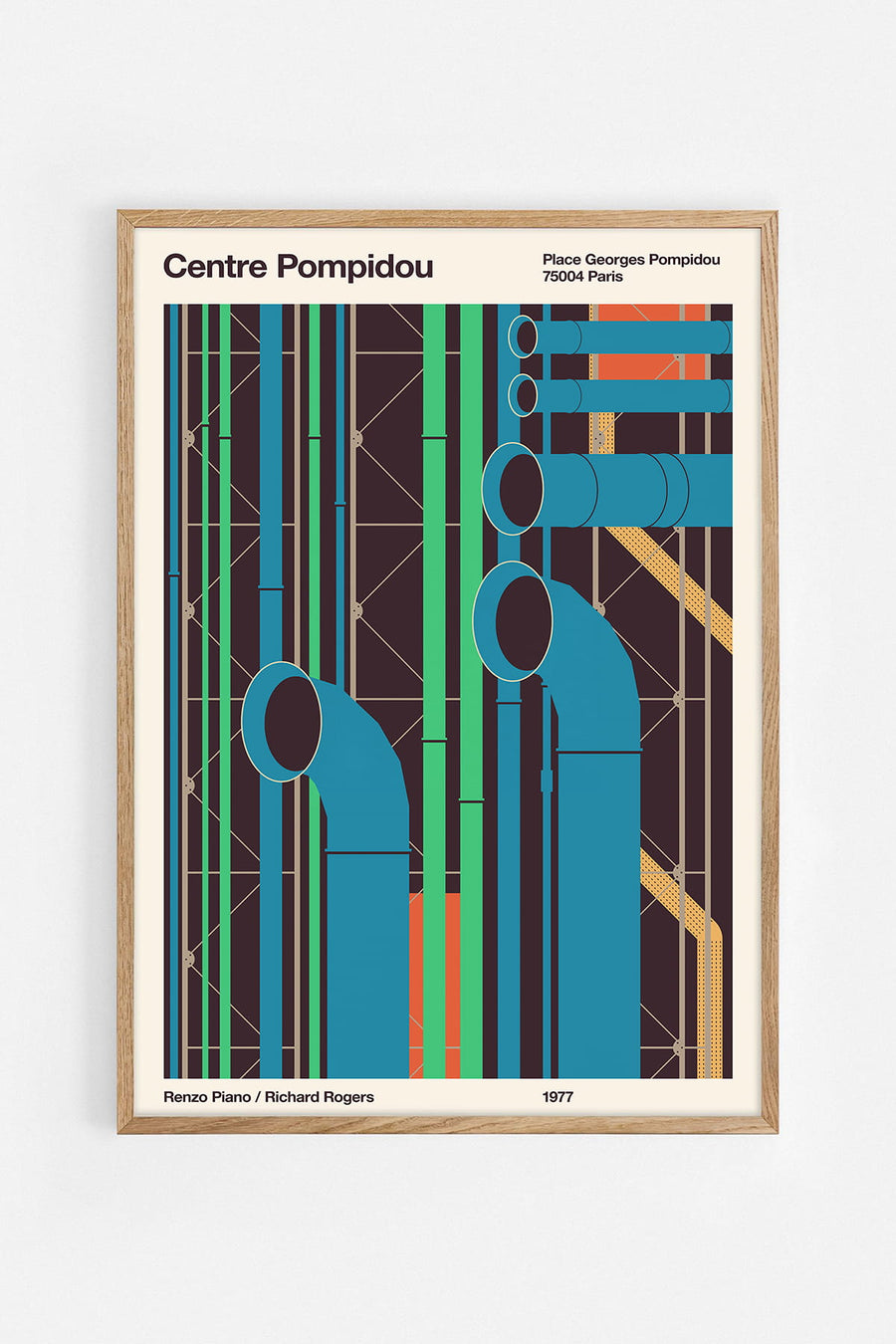 Pompidou — Illustration art print by Florent Bodart | Buy wall art online | Decollective
