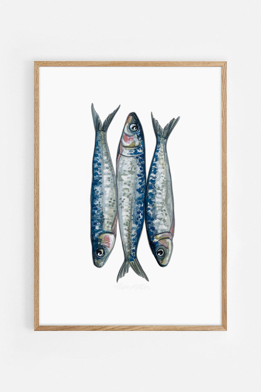 Sardines — Illustration art print by Alison Martin | Buy wall art online | Decollective