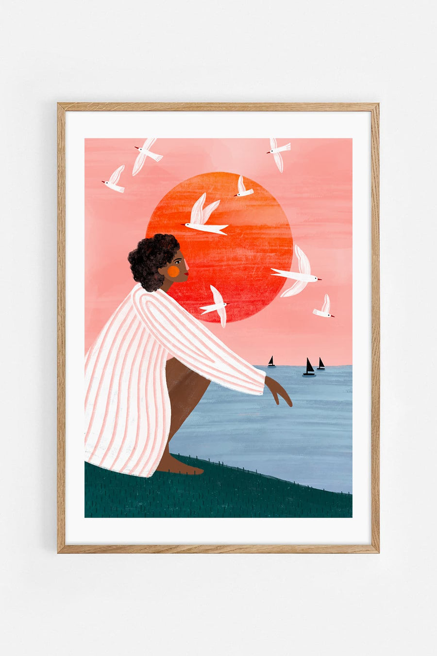 Sunset on my own — Illustration art print by Bea Müller | Buy wall art online | Decollective
