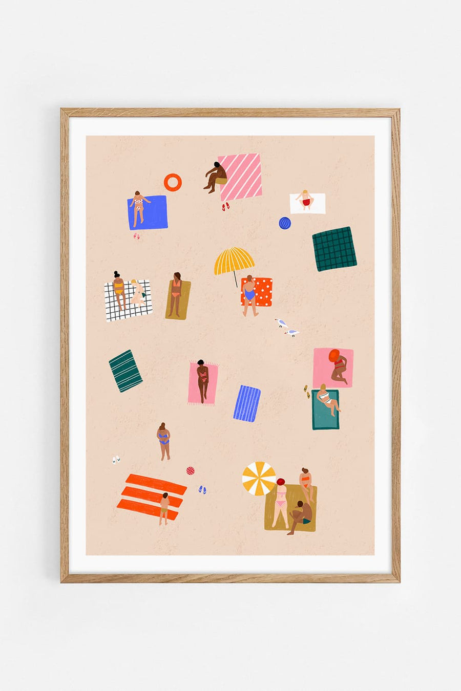 The beach — Illustration art print by Bea Müller | Buy wall art online | Decollective