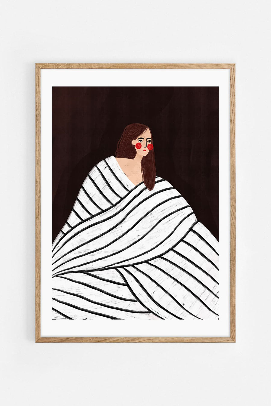 The woman with black and white stripes — Illustration art print by Bea Müller | Buy wall art online | Decollective
