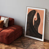 The woman with the black dress