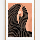 The woman with the black dress
