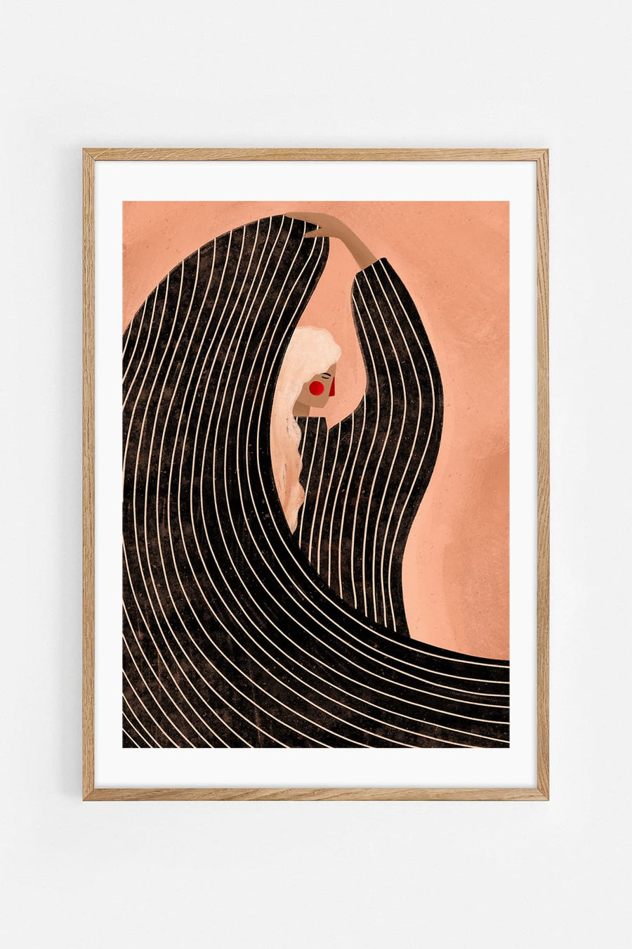 The woman with the black dress — Illustration art print by Bea Müller | Buy wall art online | Decollective