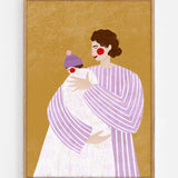 The woman with the little one