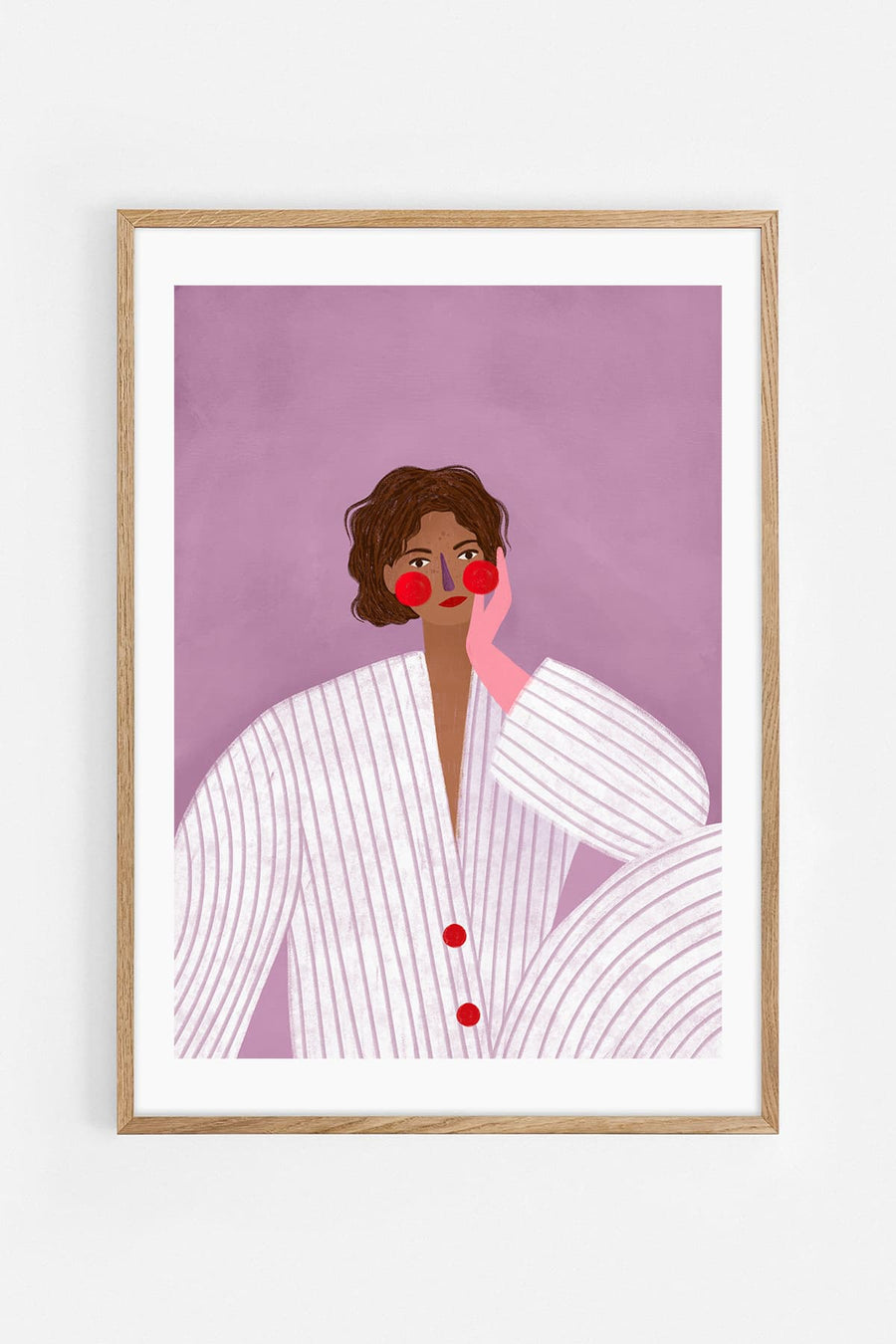 The woman with the pink glove — Illustration art print by Bea Müller | Buy wall art online | Decollective