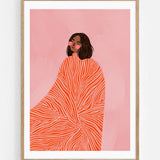 The woman with the swirls