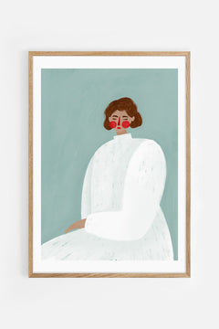 The woman with the white dress