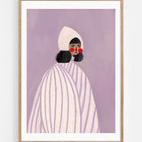 The woman with the white hat