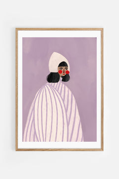 The woman with the white hat