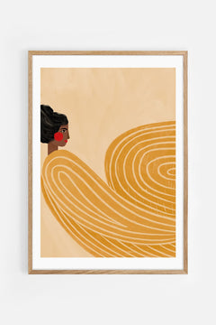 The woman with the yellow dress