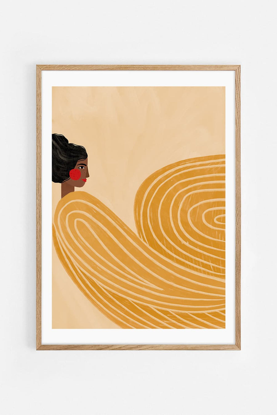 The woman with the yellow dress — Illustration art print by Bea Müller | Buy wall art online | Decollective