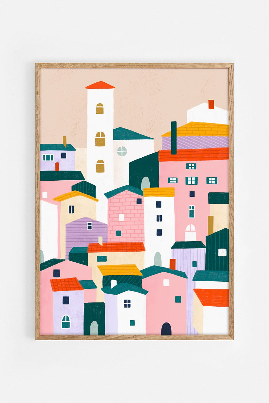 Town — Illustration art print by Bea Müller | Buy wall art online | Decollective