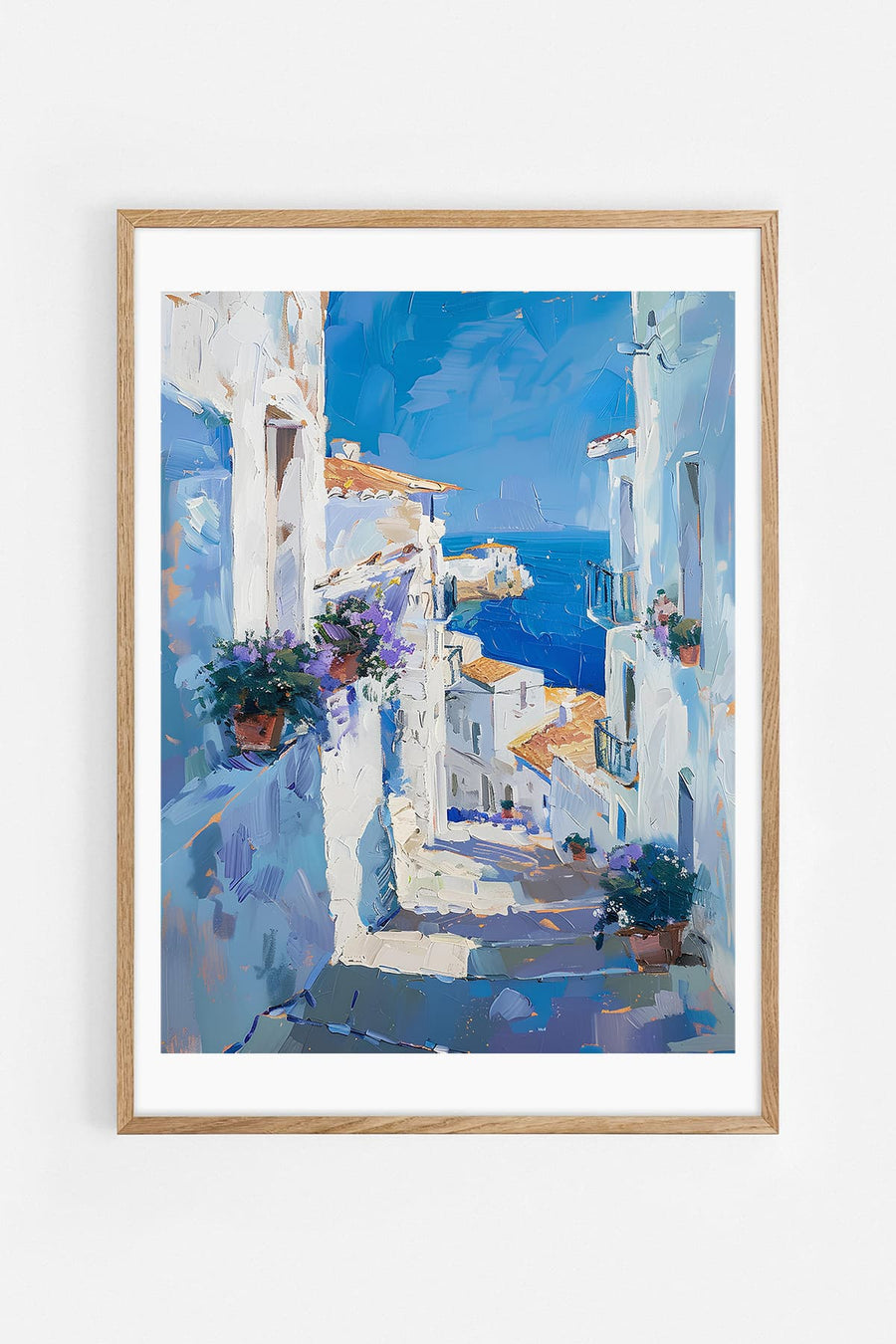 Town on the coast — Abstract art print by Elena Avanesova | Buy wall art online | Decollective