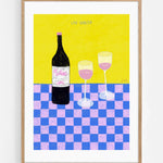 Un vinito Art Print | Julieta Fama x decollective