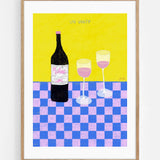 Un vinito Art Print | Julieta Fama x decollective