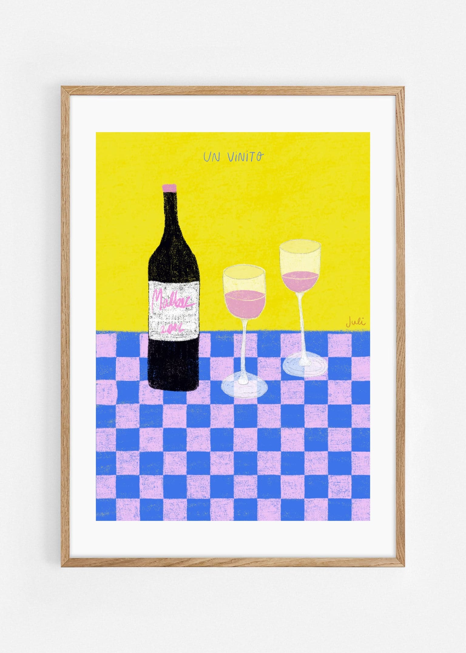 Un vinito Art Print | Julieta Fama x decollective