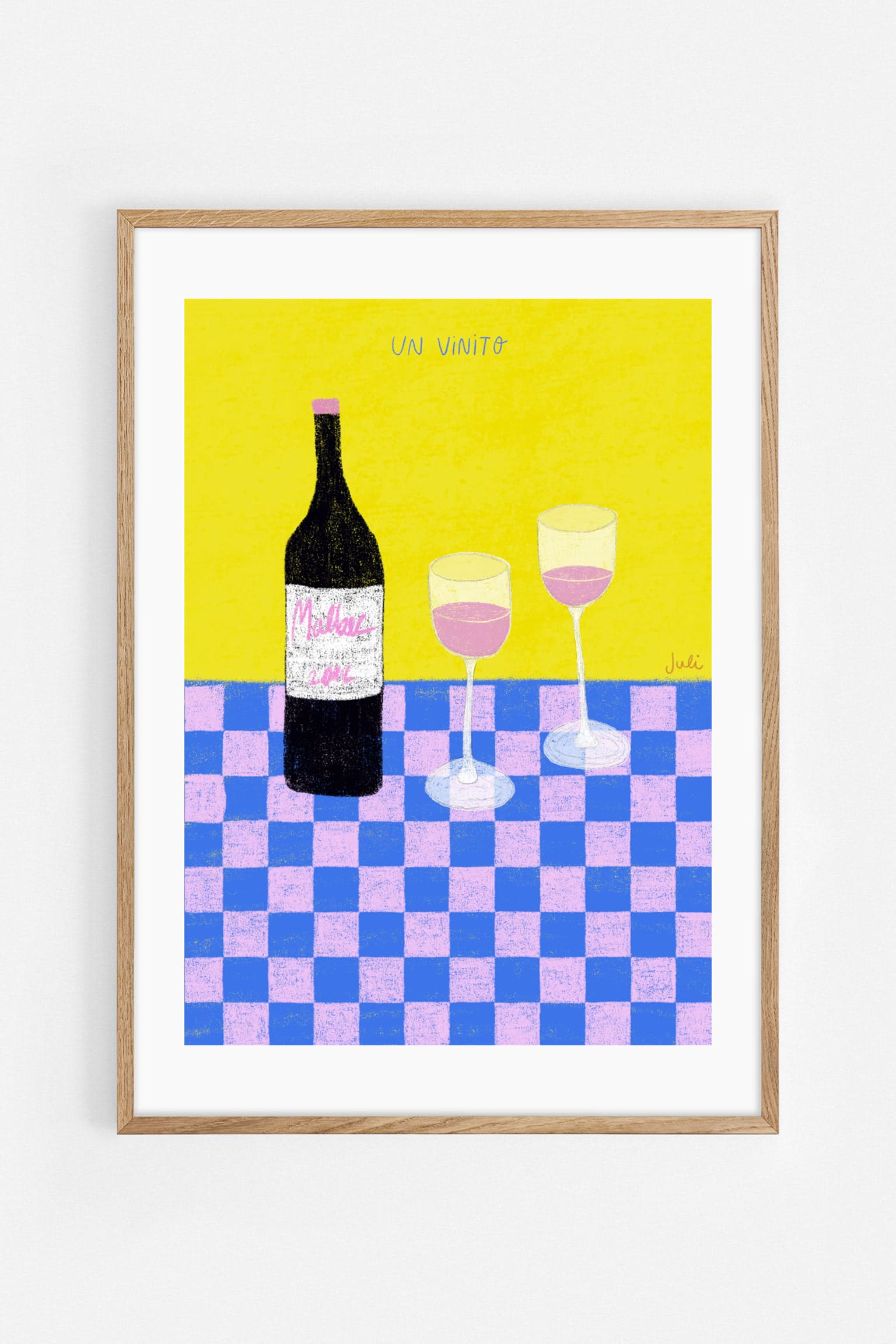 Un vinito Art Print | Julieta Fama x decollective