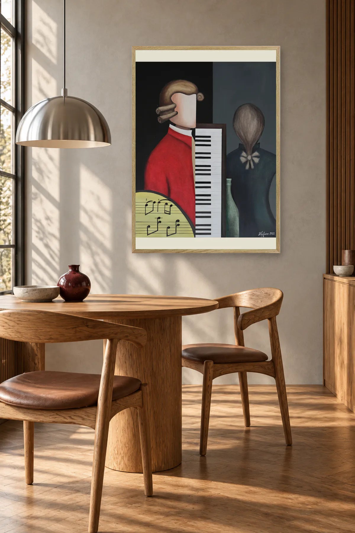 Abstract Composer and Piano by Alexander Trifonov — framed art in interior setting 1