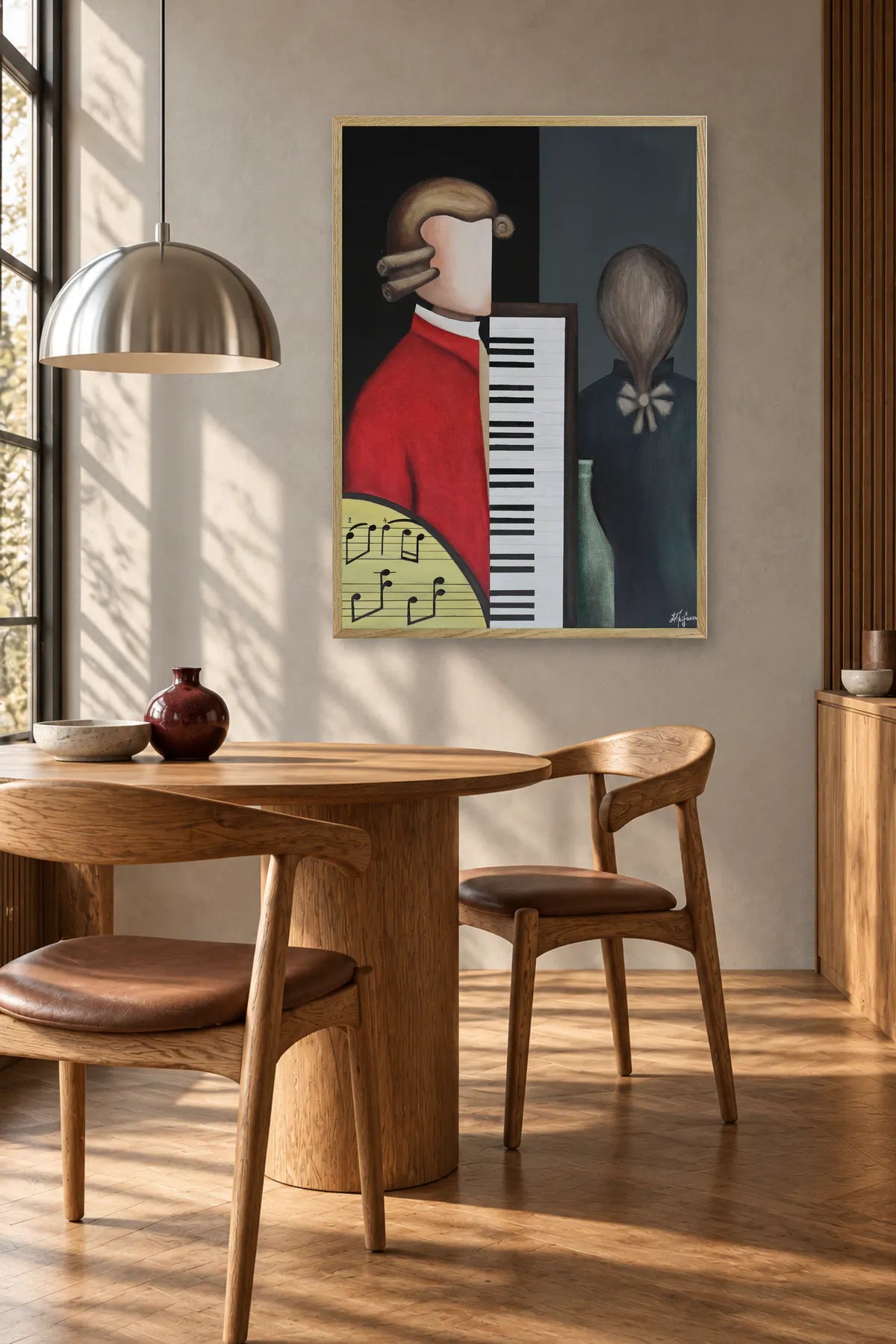 Abstract Composer and Piano by Alexander Trifonov — framed art in interior setting 1