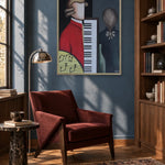Abstract Composer and Piano by Alexander Trifonov — framed art in interior setting 2