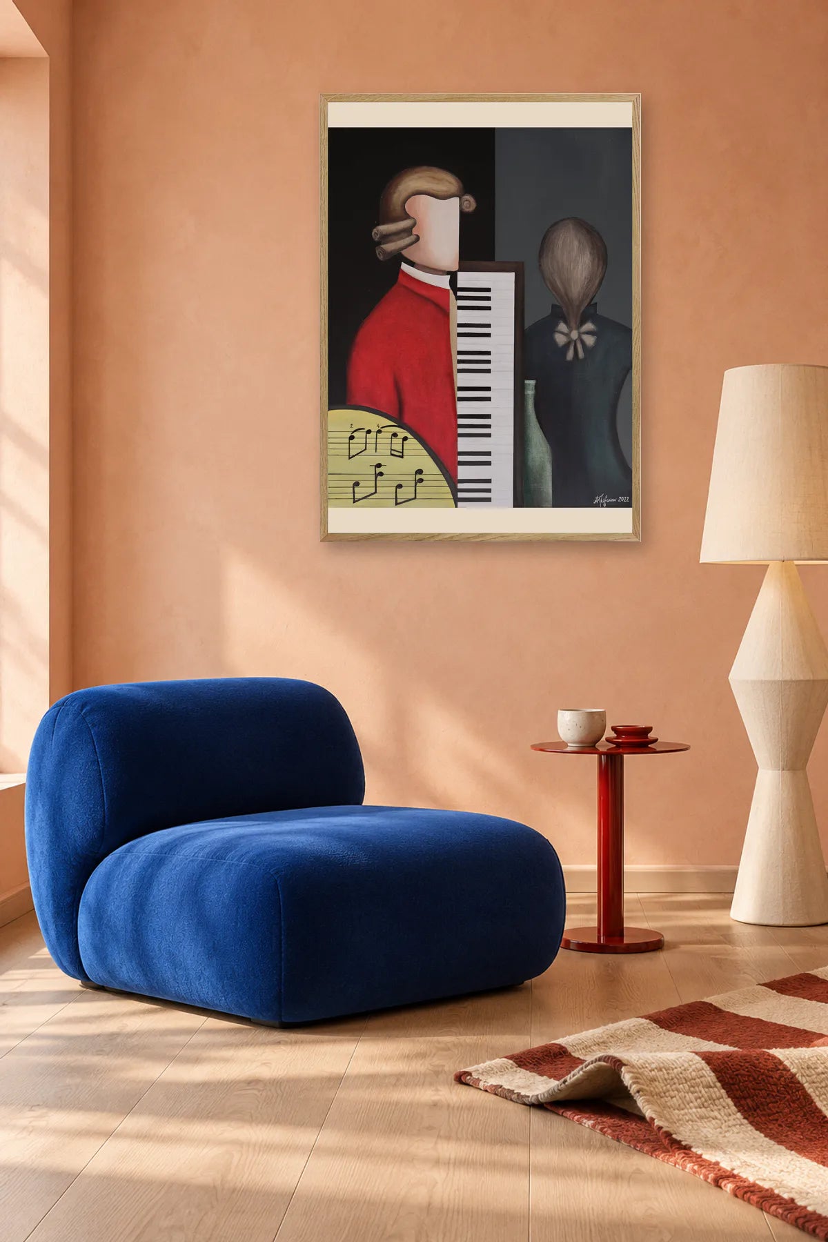 Abstract Composer and Piano by Alexander Trifonov — framed art in interior setting 4