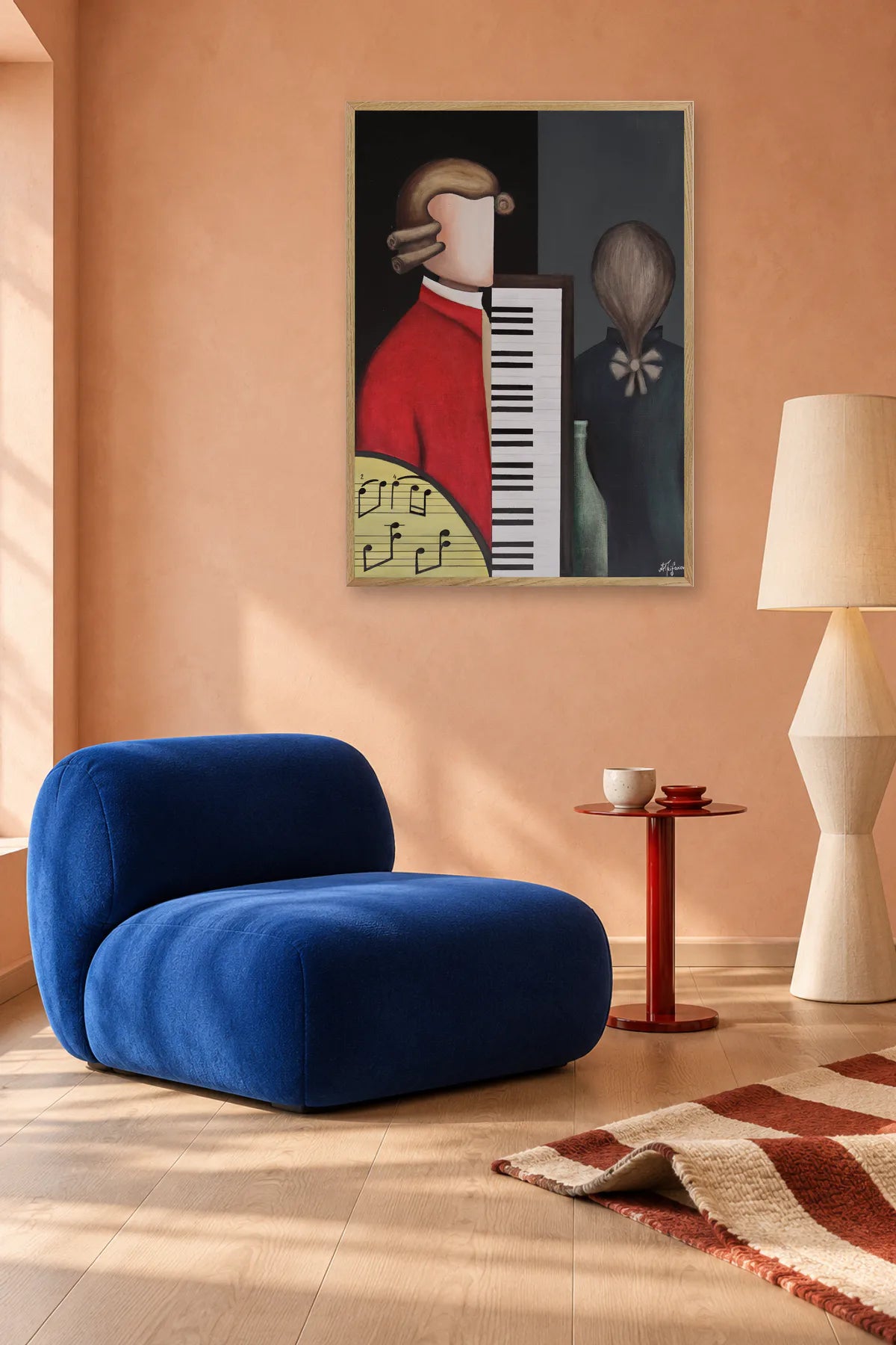 Abstract Composer and Piano by Alexander Trifonov — framed art in interior setting 4