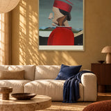 Abstract Red Profile by Alexander Trifonov — framed art in interior setting 1