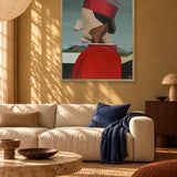 Abstract Red Profile by Alexander Trifonov — framed art in interior setting 1