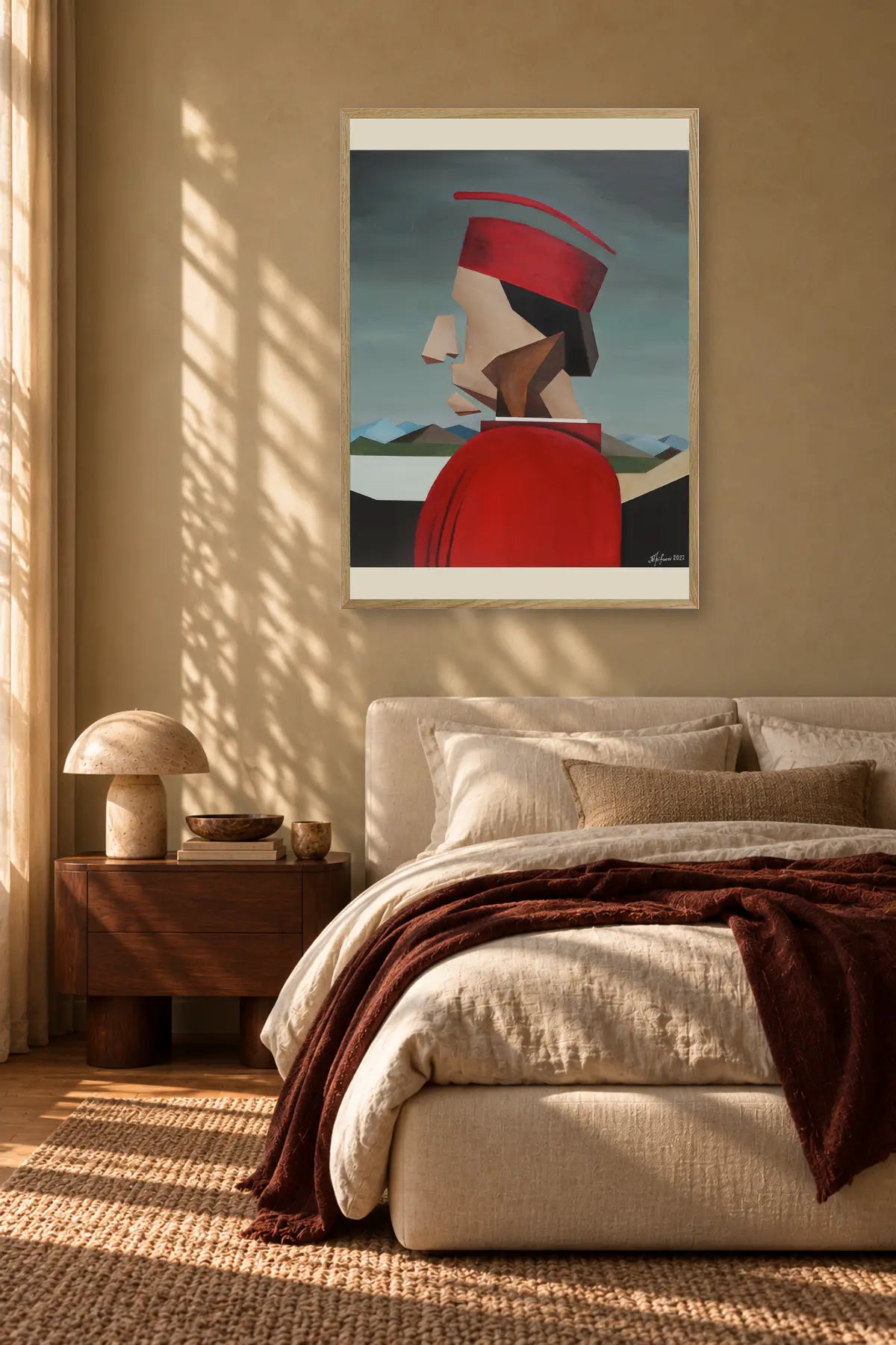 Abstract Red Profile by Alexander Trifonov — framed art in interior setting 2