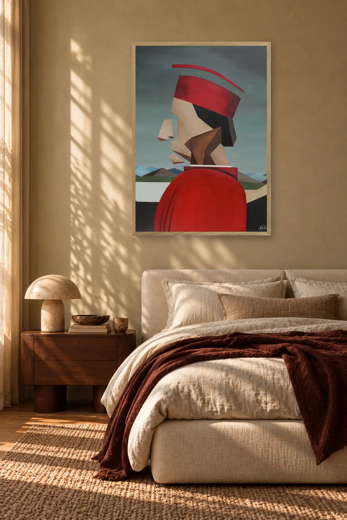 Abstract Red Profile by Alexander Trifonov — framed art in interior setting 2