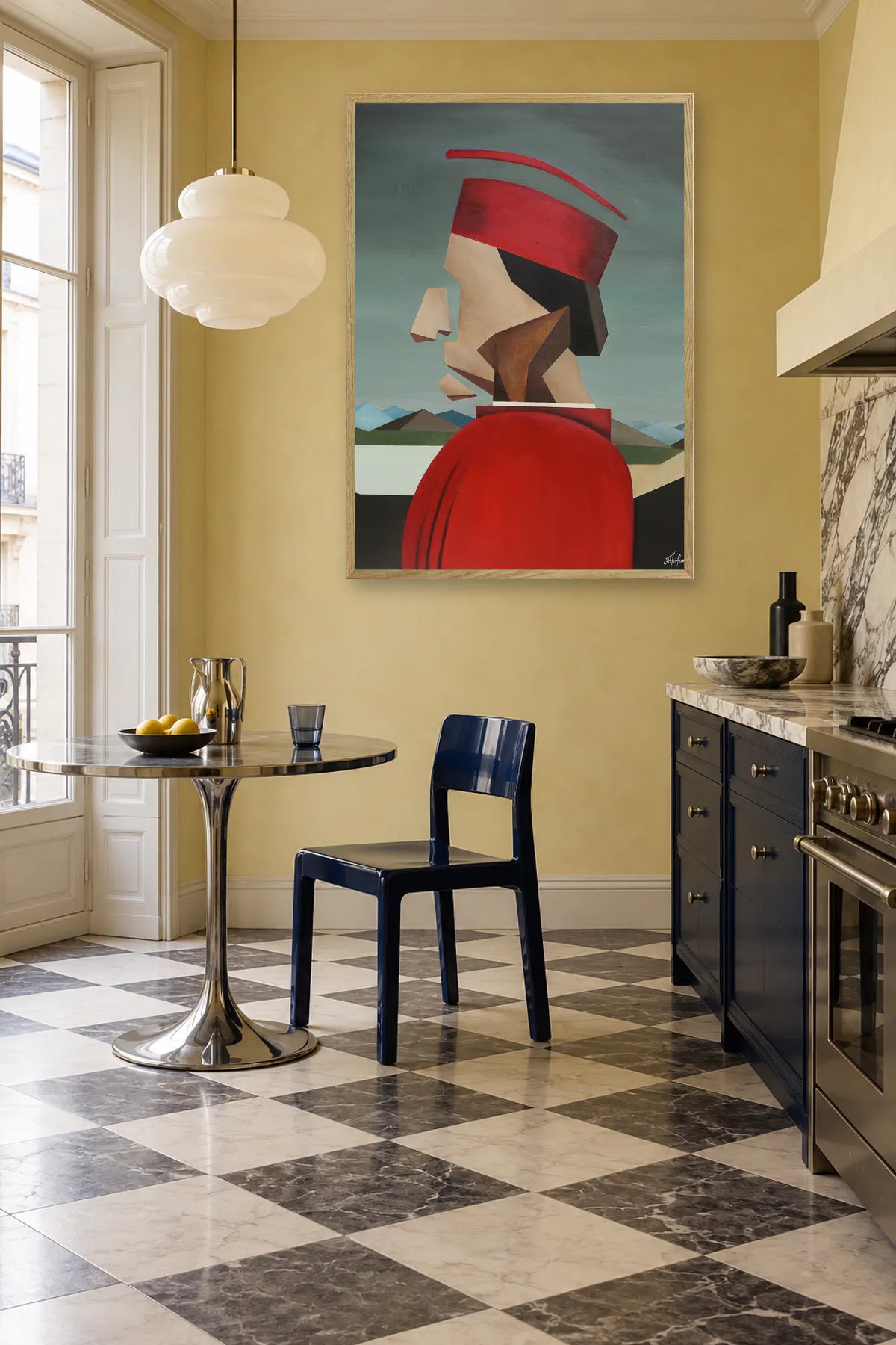 Abstract Red Profile by Alexander Trifonov — framed art in interior setting 3
