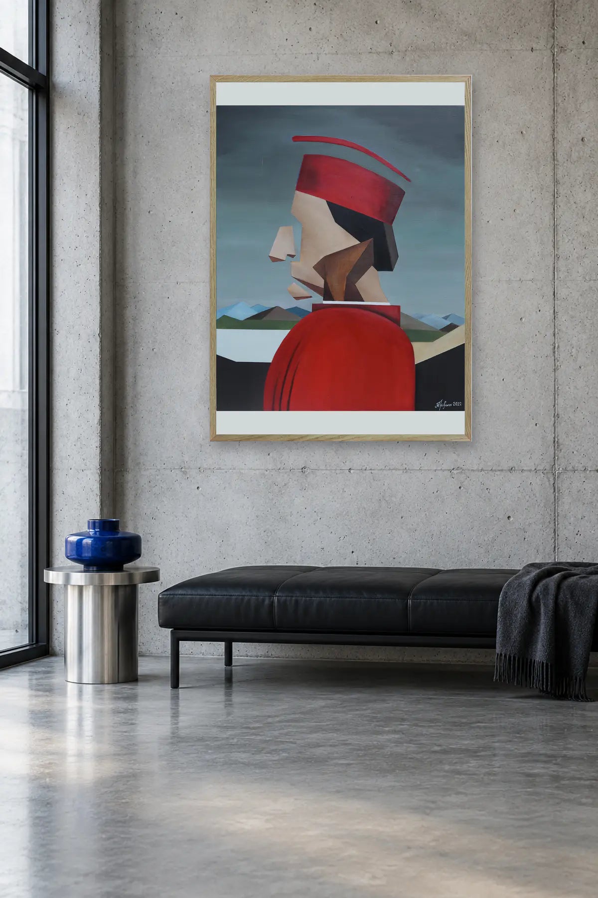 Abstract Red Profile by Alexander Trifonov — framed art in interior setting 4