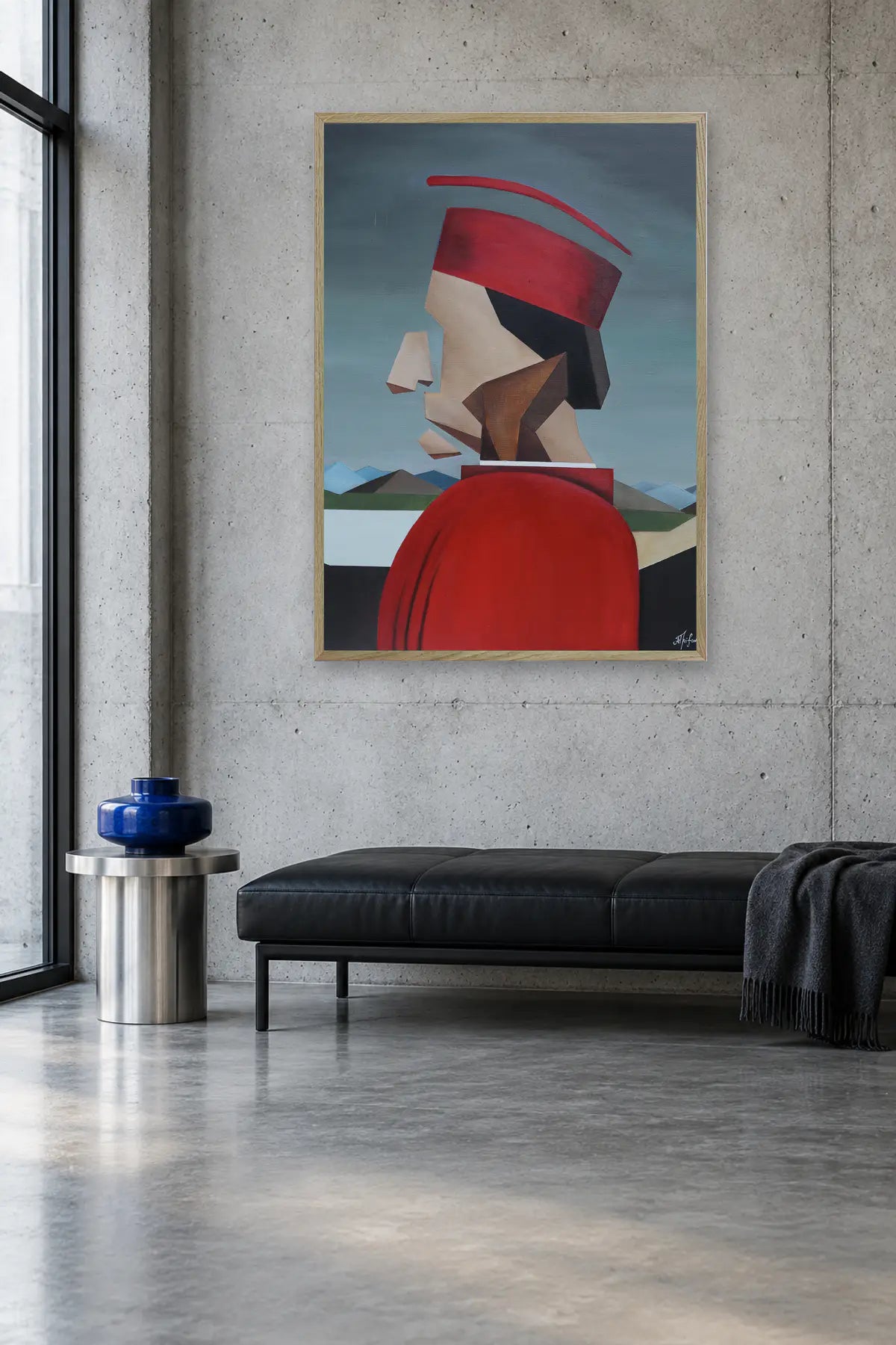 Abstract Red Profile by Alexander Trifonov — framed art in interior setting 4